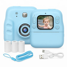 Children's Instant Print Camera - 2.4" HD Dual Camera with Music Games