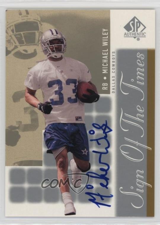2000 SP Authentic Sign of the Times Michael Wiley #MW Rookie Auto RC t4l