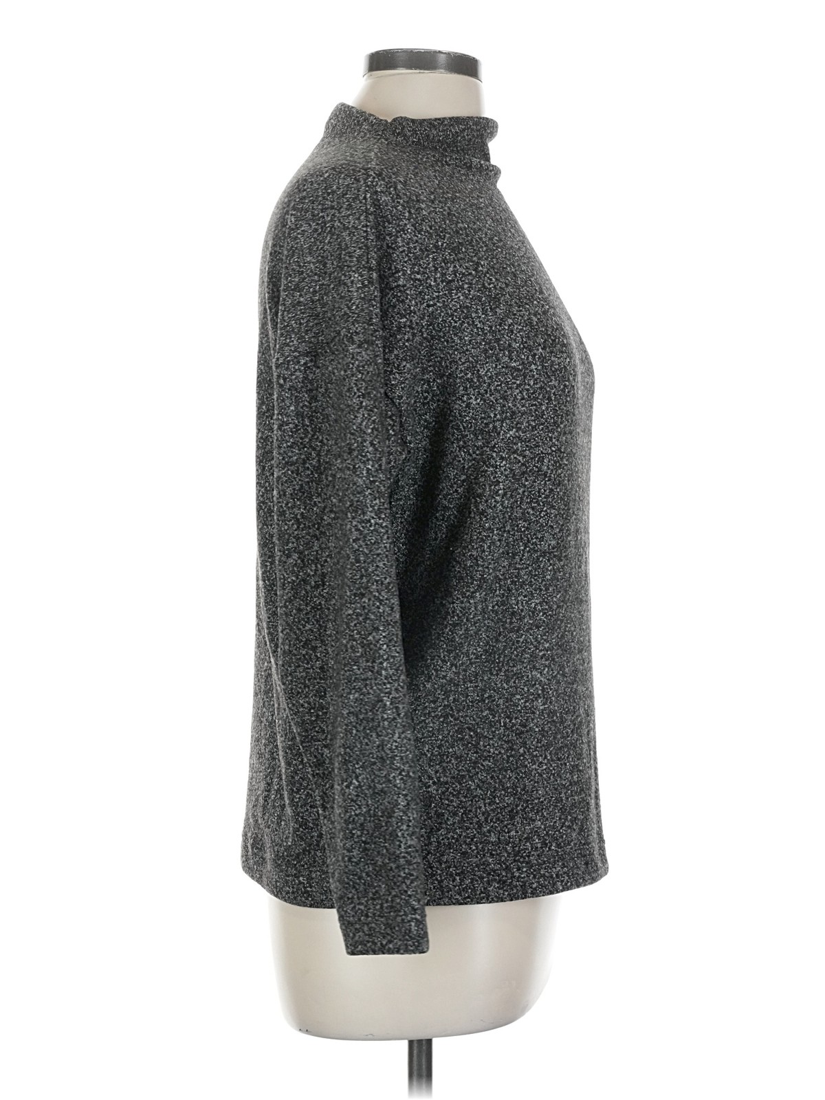 Uniqlo Women Gray Turtleneck Sweater L thumbnail 3