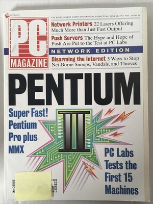 PC Magazine JUN 10, 1997 back issue COMPUTER magazine Super Fast Pentium II Test