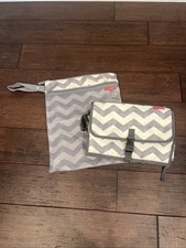 Skip Hop Changing Pad and Skip Hop Grab  Go Wet/Dry Diaper Bag Chevron Combo