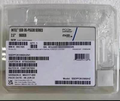 960GB Intel SSD D5-P5530 U.2 SSDPF2KX960HZN1 Series DC NVME Solid State Drive
