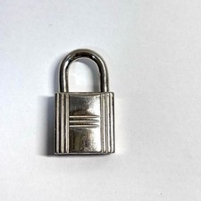 HERMES Cadena Padlock Lock Bag Charm No. 100 Silver No Key