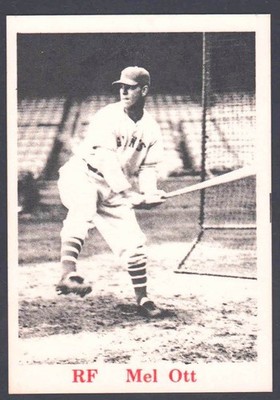 1975 TCMA Mel Ott NNO HOF Nr/Mt