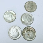 ROOSEVELT SILVER DIMES LOT OF 5 90% SILVER CIRCULATED COINS FREE SHIPPING #9036