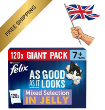 FELIX As Good As It Looks Senior 7+ Mixed in Jelly Wet Cat Food 120x85g ?✔️ 3.08 per kilo