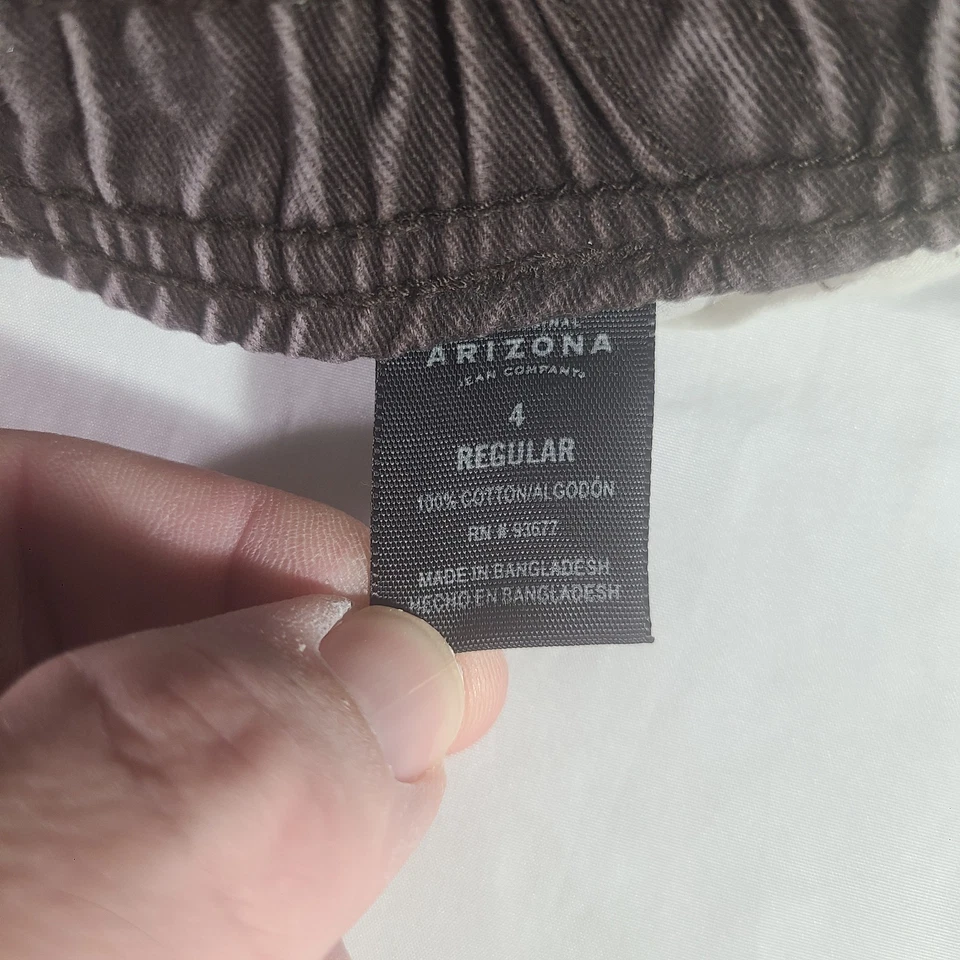 Jeans Arizona Jean Co estilo cargo niños talla 4 marrón oscuro 100 % algodón Foto 4 de 4