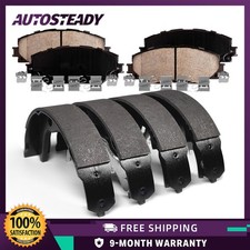 Front Ceramic Brake Pads Rear Shoes Kit For Toyota Corolla 2009 2010 2011 - 2019