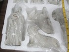 Nativity Scene 13 piece set white glass gold trim — photo 7