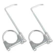 (2) 2.5" Universal Exhaust Clamp With Hanger Fit 2-1/2" Car Truck Exhaust Pipe