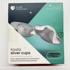 Koala Babycare Sterling Silver Nursing Cups Trilaminate Regular Sealed