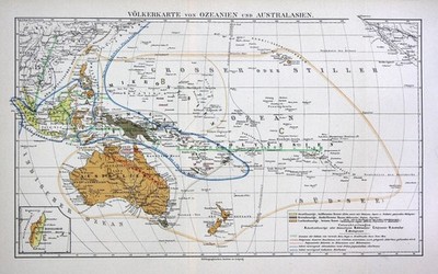 Völker people Ozeanien Oceania Australasien Australasia Asien Asia Karte map