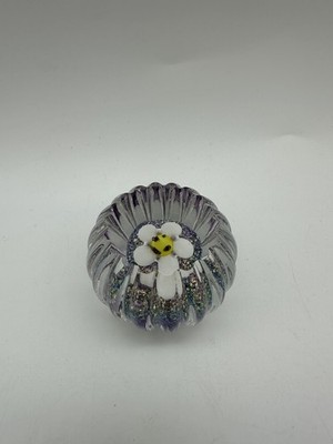 Vintage 2000 GES Glass eye studios Optic Ribbed Mellon Shape Flower