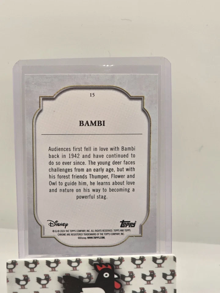 2024 Topps Chrome Disney Sapphire Bambi #15 Sapphire Refractor - Image 2 of 2