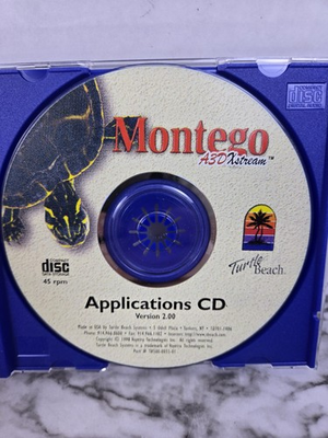 #ad Turtle Beach Montego A3D Xstream Applications CD Version 2.0 Disc Only $19.99