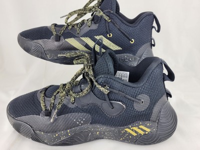 Adidas Harden Stepback 3 Black/Gold Metallic Basketball Sneakers Mens Size 8.5
