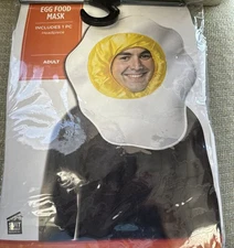 Egg FOOD Face Mask Costume FACE MASK ONLY One Size