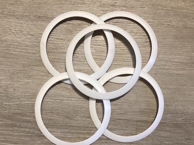 (LOT OF 5) 4 Inch 4  Teflon Bevel Seat Gaskets Gasket 40-BSS-4 NOS