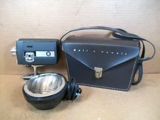 Vintage BELL & HOWELL 8mm Video Camera #435 with Case & Light Attachment #41969