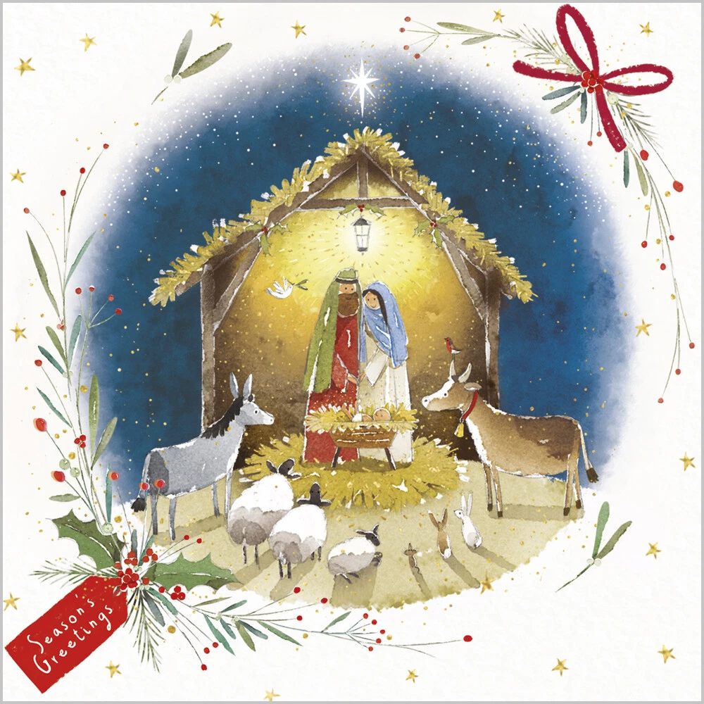 8 Nativity Charity Christmas Cards Marie Curie British Heart