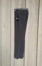 NWT Womens AB STUDIO Magic Waist, Slimming, Charcoal Pants. Sz. 6/33" Inseam