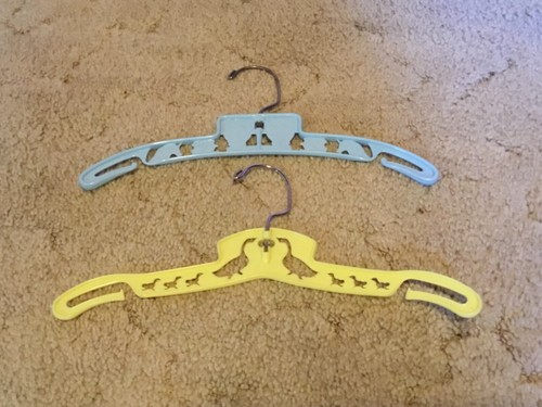 Vintage 1 Blue Clarolyte Humpty Dumpty & 1 Geese Kids Childs Clothes Hangers
