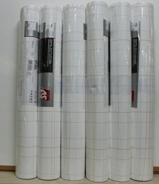 6 Rollen Vliestapete As Creation 8696-23 Weiss/Beige/TüRkis Gemustert-image