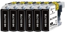 6PK BLACK Replacement Ink fits Brother LC103XL MFC-J470DW MFC-J475DW MFC-J875DW