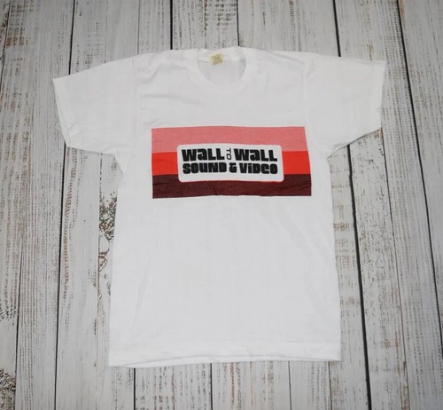 VTG NOS 80S HIFI WALL TO WALL SOUND & VIDEO SUPERSTORE SINGLE STITCH USA SHIRT S