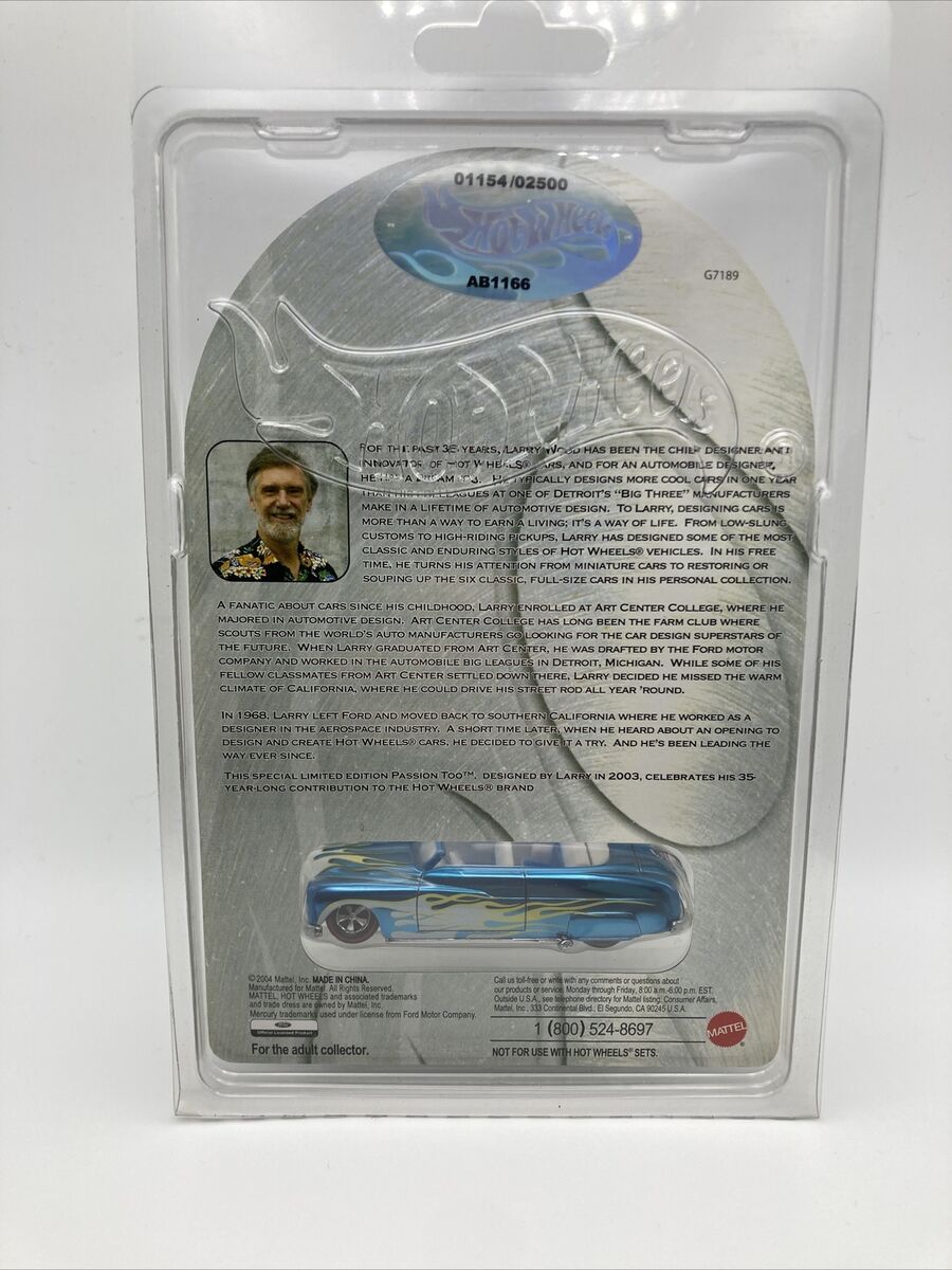 2004 HOT WHEELS RLC PASSION TOO LARRY WOOD WORLD TOUR LE 2004 HOT WHEELS RLC PASSION TOO LARRY WOOD WORLD TOUR LE