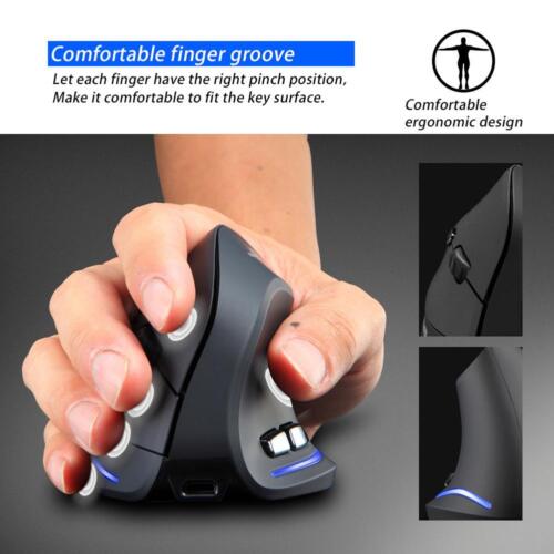 F-35 6 Keys Wireless Rechargeable 2400DPI Adjustable Vertical Mouse - Picture 11 of 12