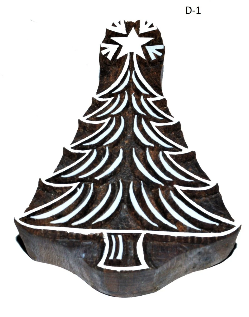 Christmas wooden store printing blocks
