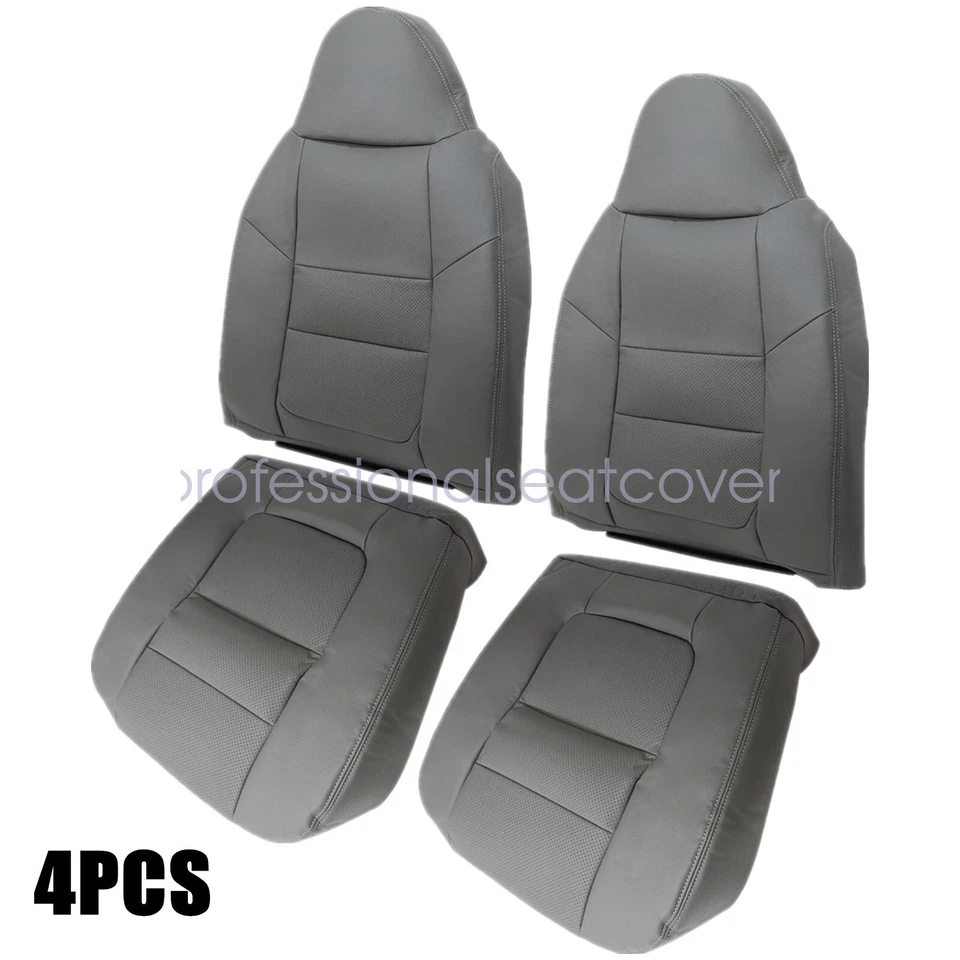 Cubierta de asiento de cuero gris para Ford F250 F350 Lariat 2001 inferior y superior Foto 2 de 4