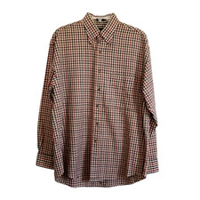 Gant Dress Shirt Medium Heritage Twill Multi Color Check Button Down