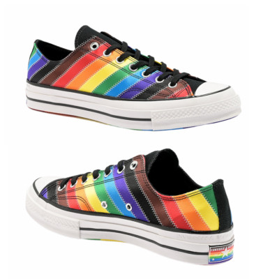 black rainbow converse