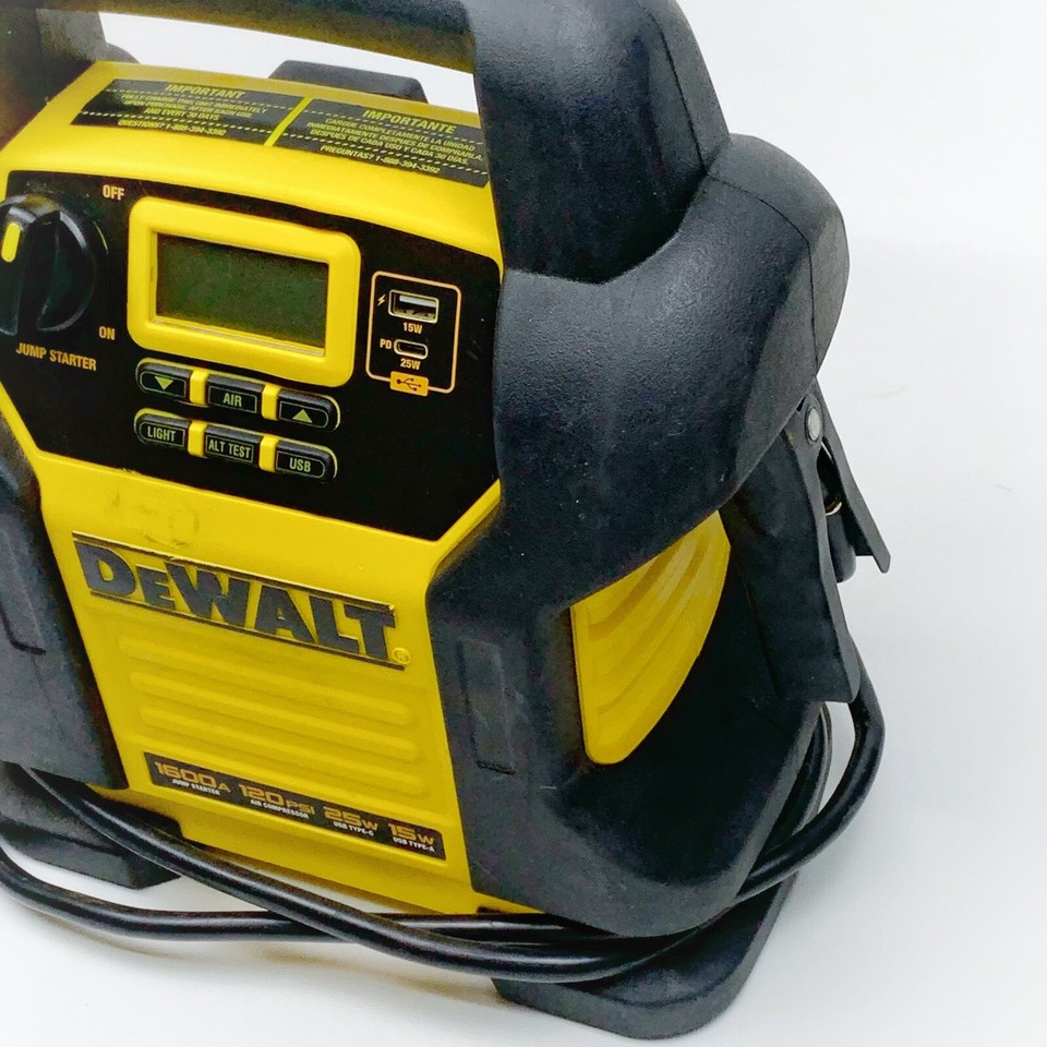 DEWALT DXAEJ14 1600 Peak Amp Jump Starter Digital Compressor Power Bank