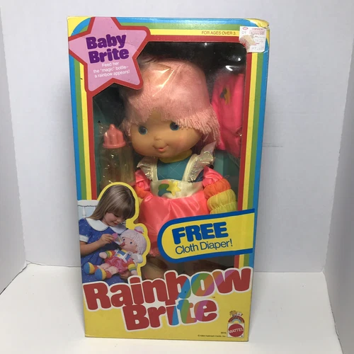 1983 Rainbow Brite BABY BRITE doll with CLOTH DIAPER Mattel NEW VINTAGE RARE HTF