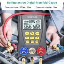 Pressure Gauge Digital Vacuum Pressure Manifold Tester Meter Refrigeration