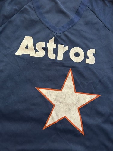 Houston Astros Shirt Erwachsene XL blau Mittlerer Westen Sportartikel Star Vintage Streifen - Bild 2 von 10