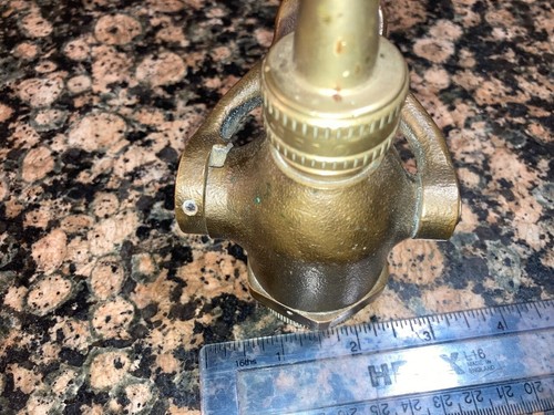 Vintage Fireman's Hose Nozzle End Adjustable Stream Solid Brass - Picture 10 of 12