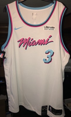Dwyane Wade Vice Jersey Miami Heat City Edition White/Black Swingman 56 (2XL) | eBay