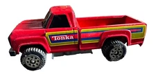 Vintage 1970's Tonka Red Metal Toy Pickup Truck Adjustable Tailgate