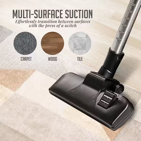 Aspiradora sin bolsa multisuperficie Ovente con filtro HEPA - Elegante diseño negro Foto 4 de 4