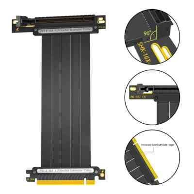 Für PCIE 4 0 X16 Riser Kabel 30cm für Grafikkarte Verlängerung 90 Grad