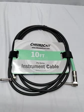 ChromaCast Pro Series 10' Angle to Angle Instrument Cable, Surf Green