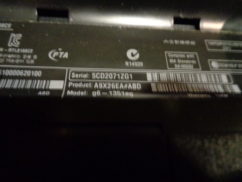 HP Pavilion G6 - 1351EG - Working For Parts - Bild 8 von 12