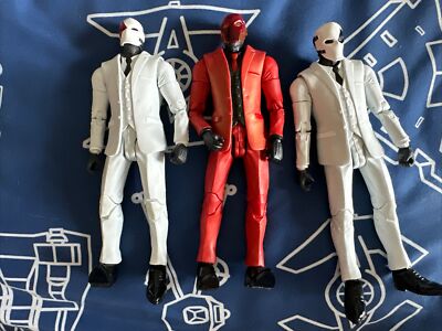 FORTNITE RED SUIT&OMEGA PURPLE &SERIES 6 ENFORCER And White Suits As Is