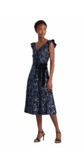 NWT Lauren Ralph Lauren Women's Sequined Velvet Cocktail Dress Size 4 MSRP $265