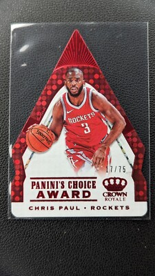 2018-19 Panini Crown Royale Panini's Choice Award Red 17/75 Chris Paul #28