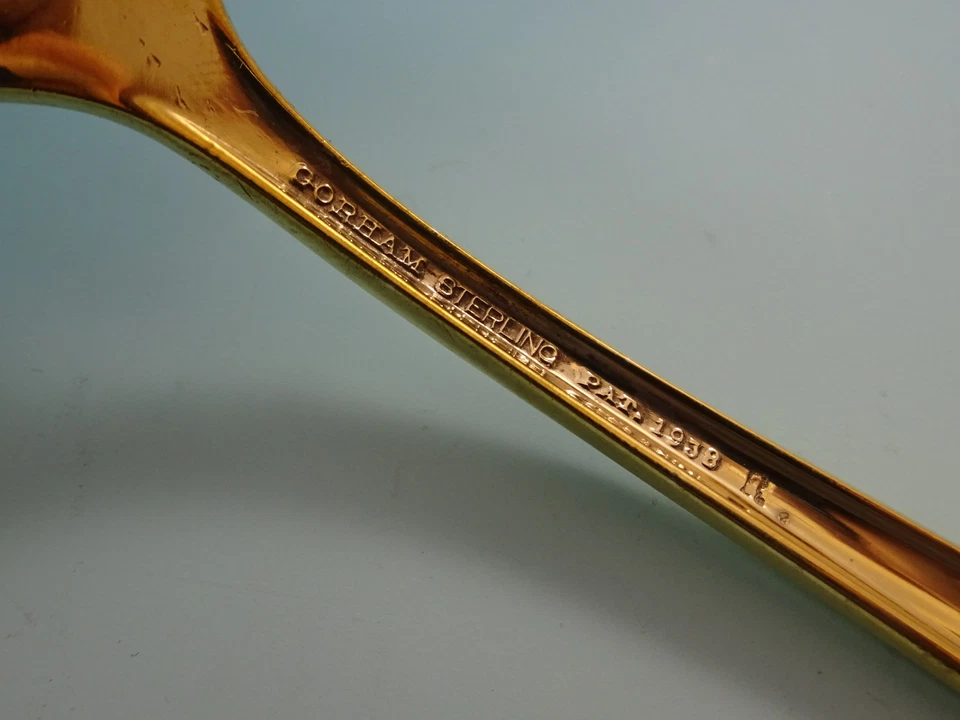 Juego de 8 cubiertos Greenbrier by Gorham de plata esterlina servicio oro vermeil Foto 4 de 4